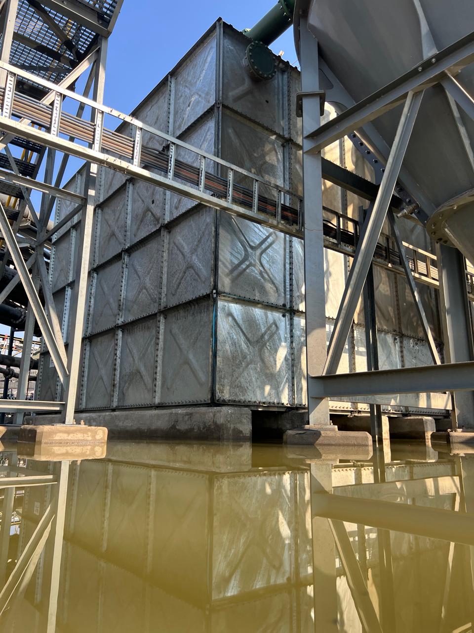 Videx industrial sectional water tank installation at Samancor