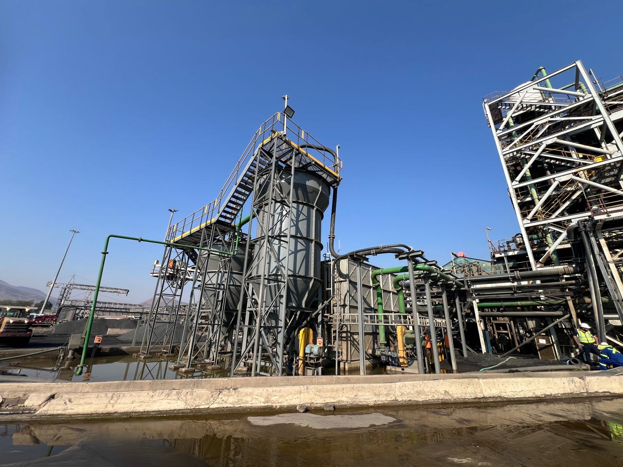 Videx bolted sectional water tank in the Samancor process plant